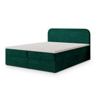 BOXBETT ARMEL 160x200 cm mit Matratze und Topper - Grün - Grün, Holz (160/200cm) - MASSENO