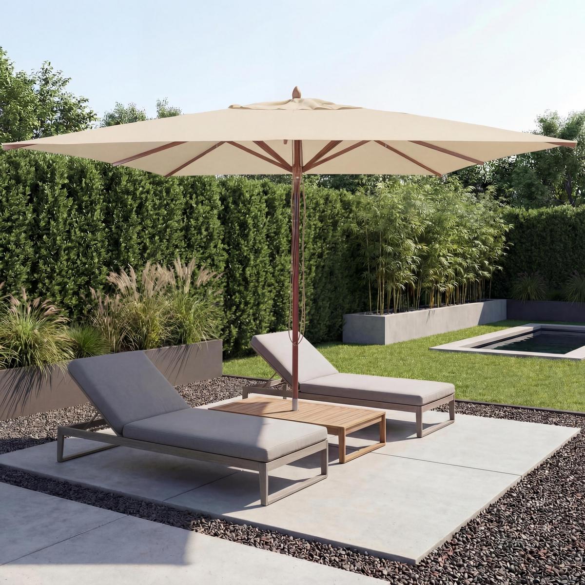 SONNENSCHIRM C57B Creme - Creme, Textil (300/300cm) - MCW