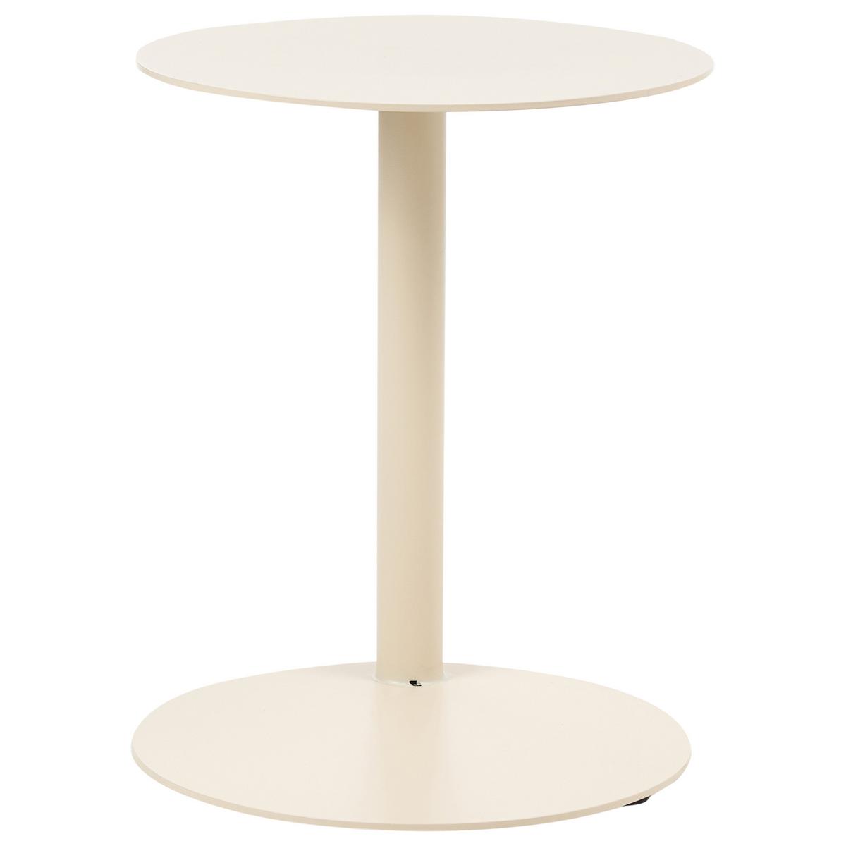 OUTDOOR-BEISTELLTISCH 40/40/Metall Beige Venturina - Beige, Metall (40/40/50cm) - Beliani