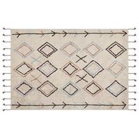 TEPPICH geflochten Corum 230/160 cm - Beige, Textil (160/230cm) - Beliani