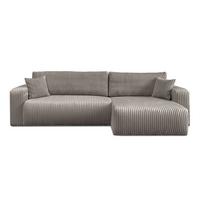 ECKSOFA PRESTIGE SOFT mit Schlaffunktion und Bettkasten, Tilia 11 - Taupe, Textil (277/143cm) - Lookway