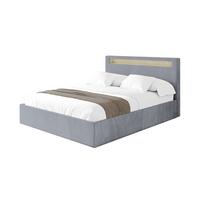 POLSTERBETT mit Bettkasten und Lattenrost, Boxbett ohne Matratze - GOLA 140x200 Grau - Grau, Holzwerkstoff/Textil (140/200cm) - ALTDECOR
