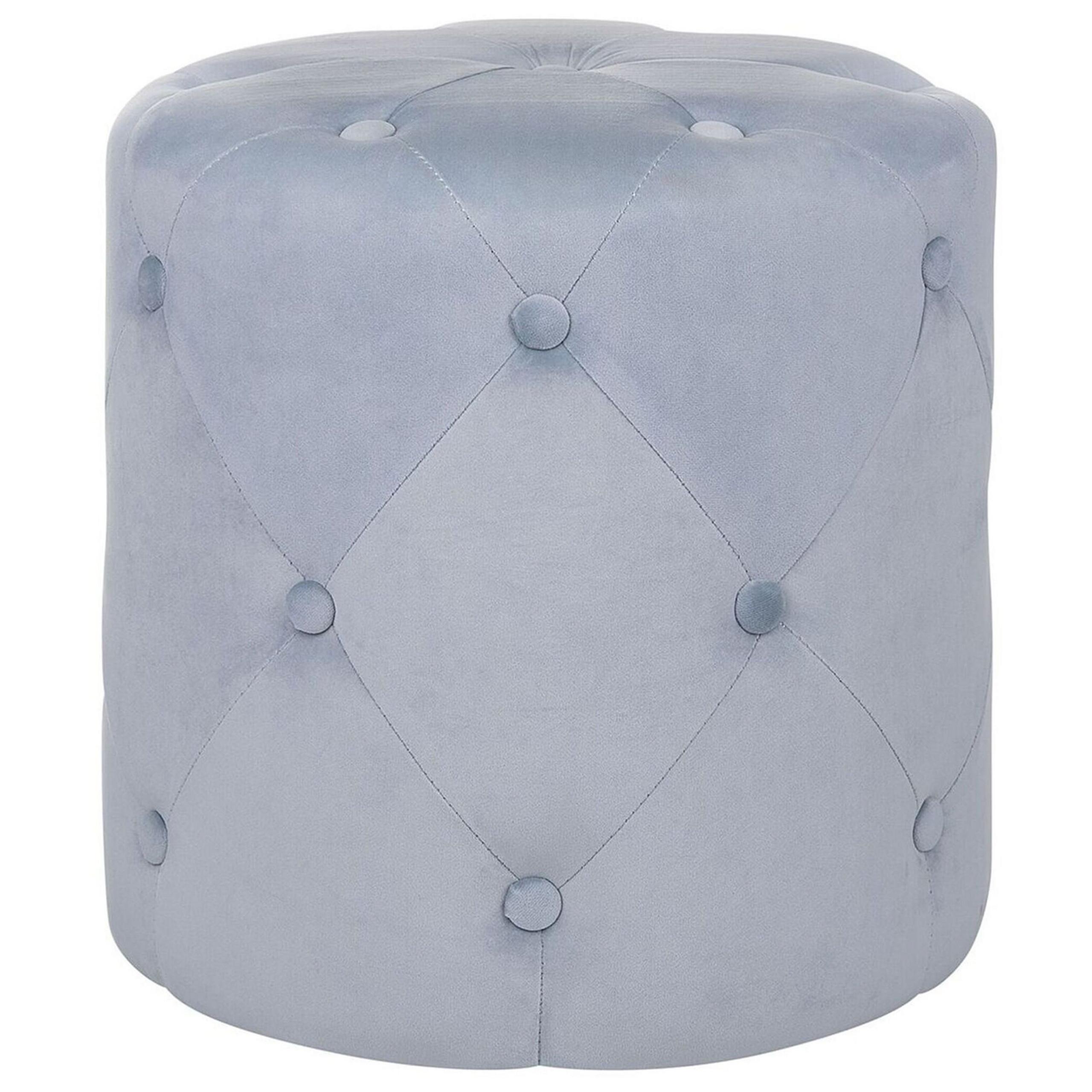 POUF Corolla 40/40/40 cm - Grau, Textil (40/40/40cm) - Beliani