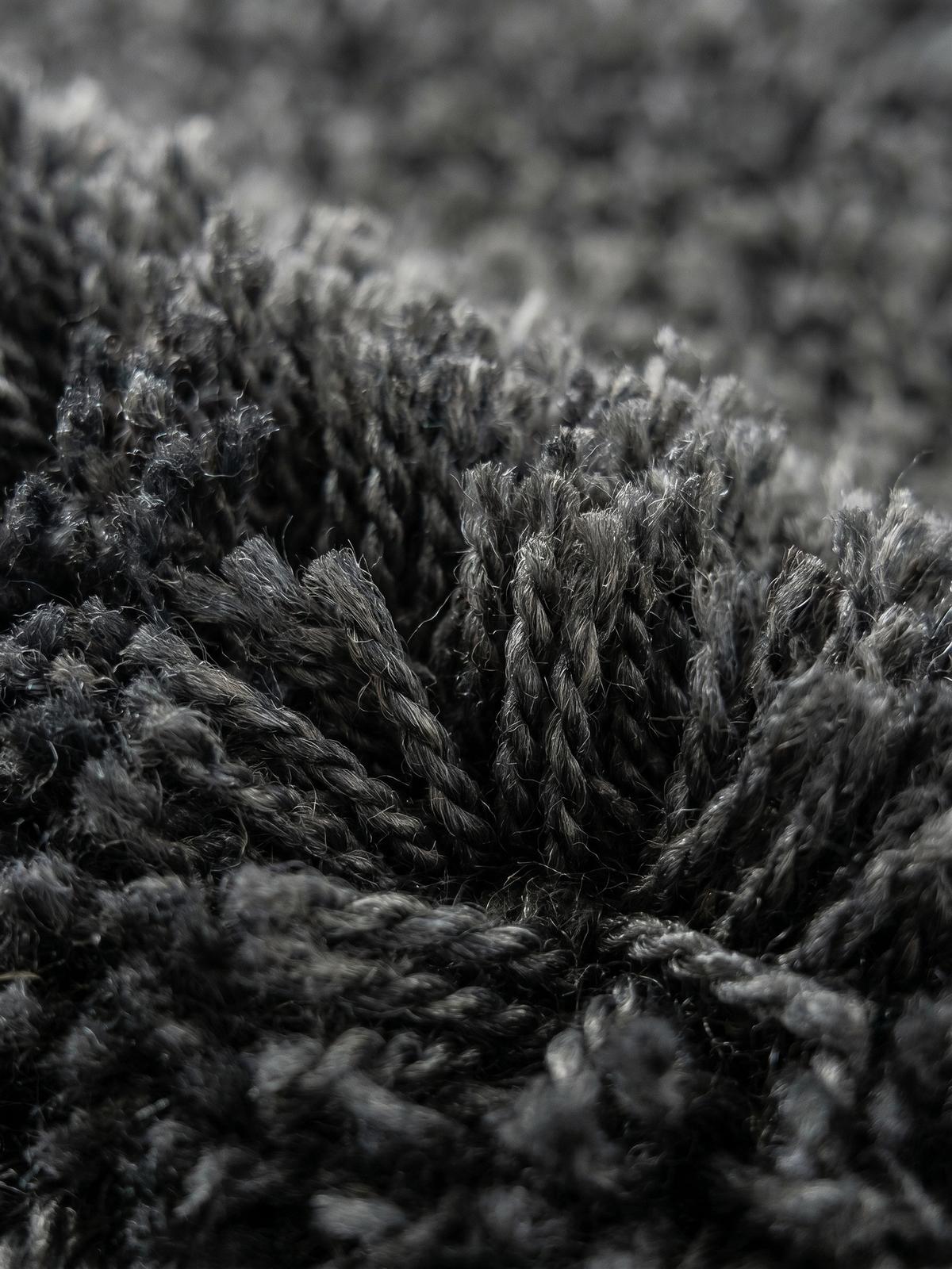 HOCHFLORTEPPICH SALZACH, einfarbig, aus Polypropylen, Grau, Ø 200 cm - Grau, Textil (200/200cm) - KADIMA DESIGN