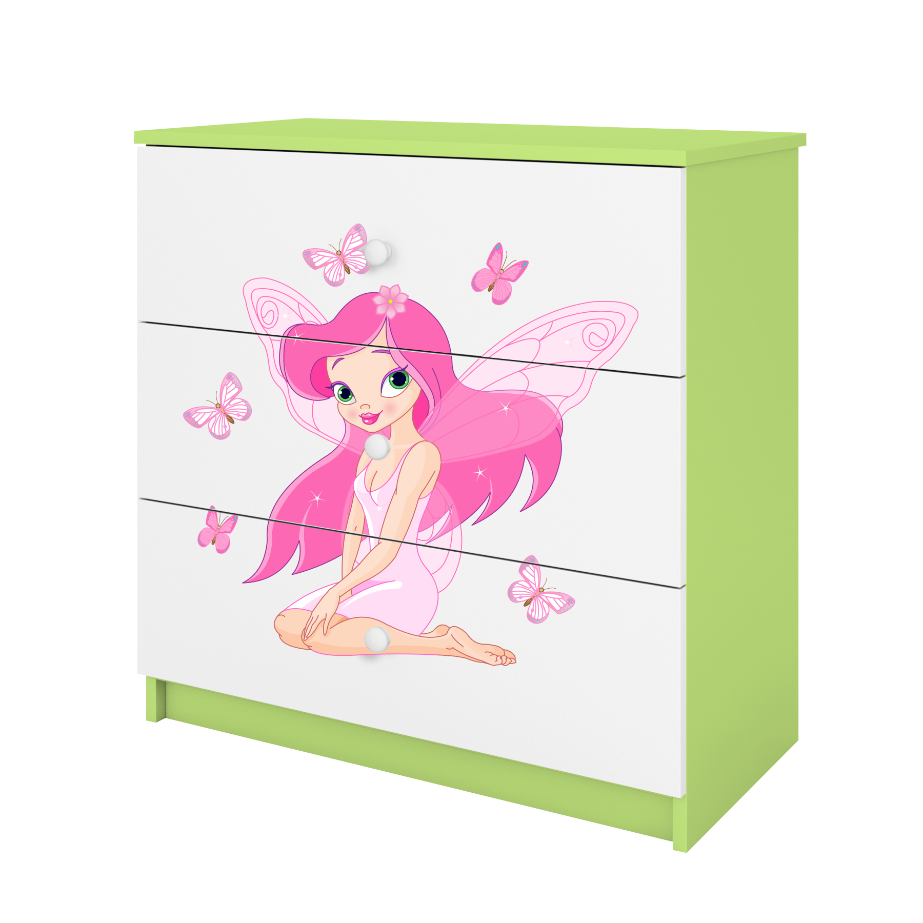KOMMODE Babydreams Elfe II 81/81/41 - Grün, Holzwerkstoff (81/81/41cm) - RAUMHIRSCH FURNITURE
