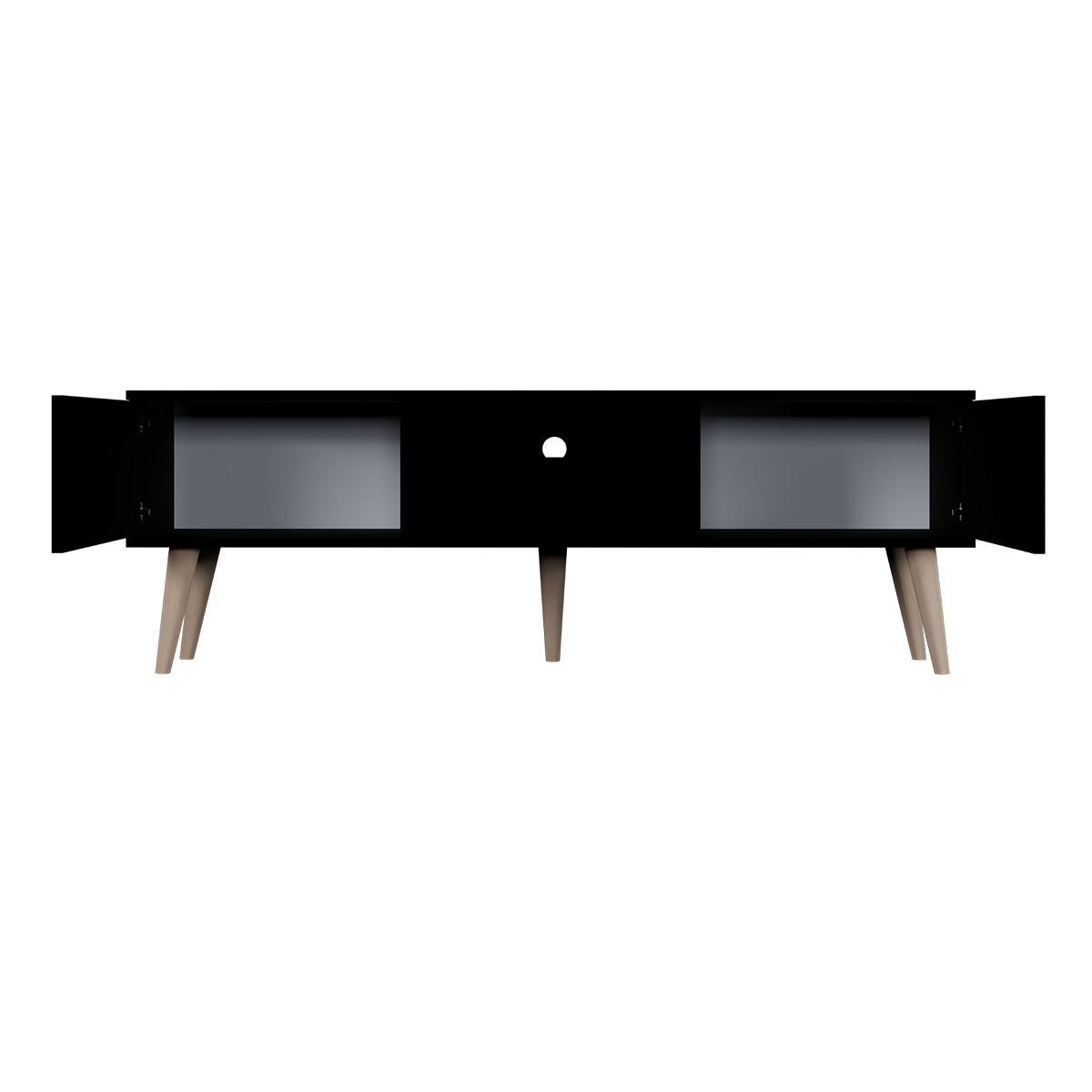 TV-MÖBEL Toronto Schwarz - Schwarz, Holzwerkstoff (160/55/35cm) - Petits-meubles