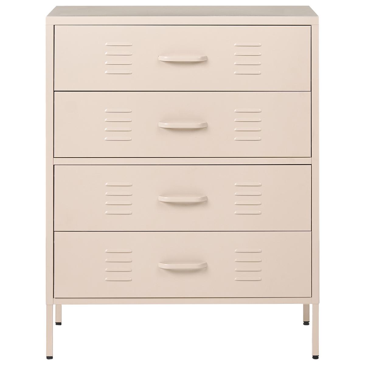 KOMMODE Metall Beige Enago - Beige, Metall (80/102/40cm) - Beliani