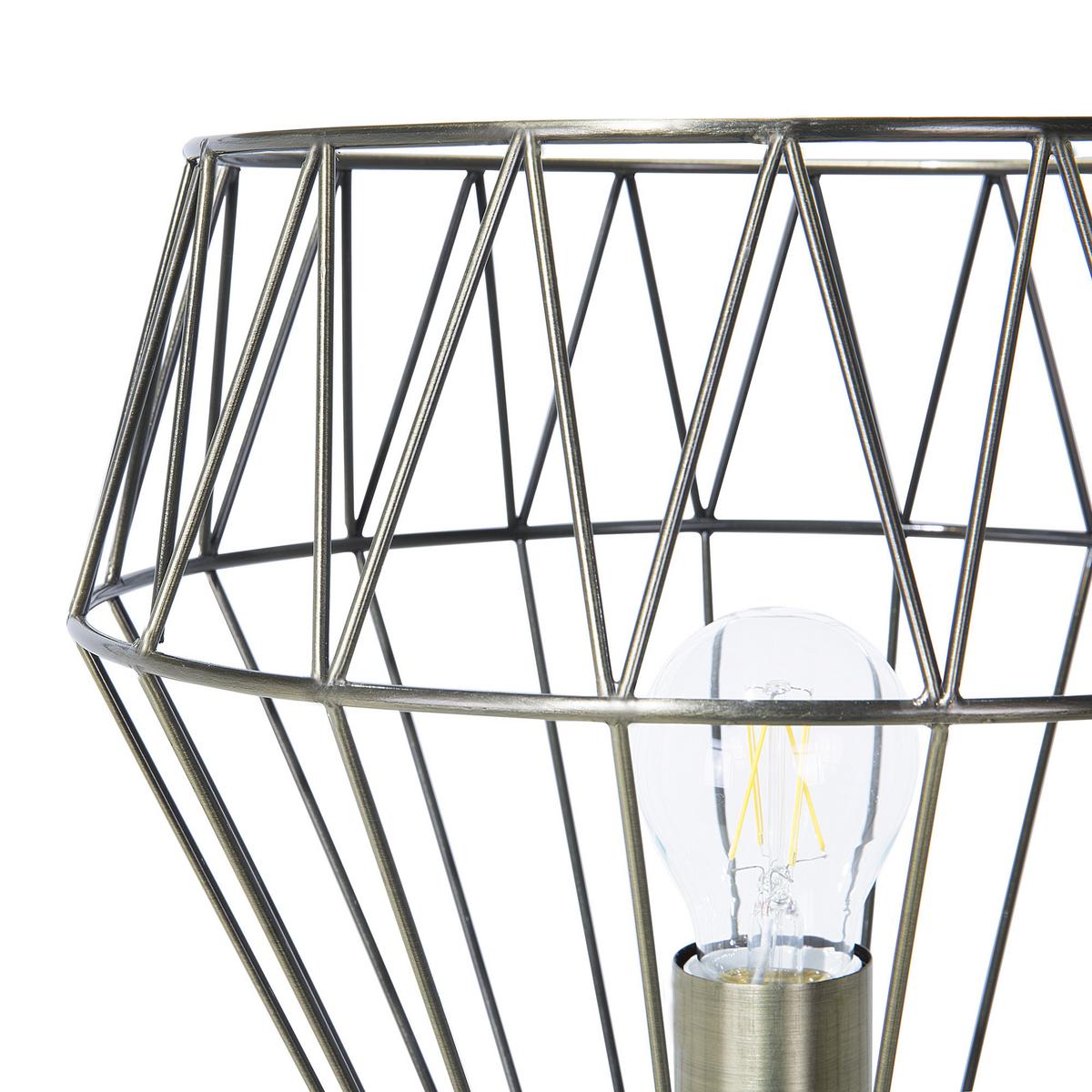 STEHLAMPE Mooni 30/30/160 cm - Messingfarben, Metall (30/30/160cm) - Beliani