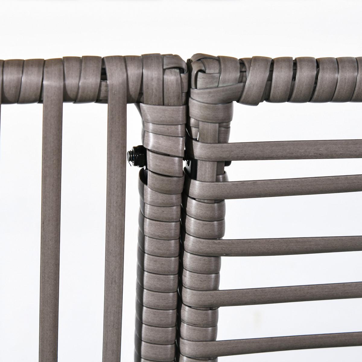 HOCHBEET PE-Rattan Stahl Grau - Grau, Kunststoff (29/103/103cm) - Outsunny