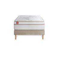 BETT Le Paisible Memory-Schaum 90 x 200 cm h1 - Kit Bettgestell Beige - Beige, Karton/Holz (90/200cm) - Marmottes & Co