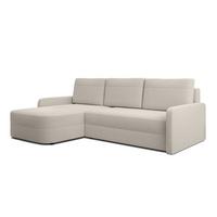 ECKSOFA L Form Nebbiolo Beige 250/170/88 cm – modernes Sofa fürs Wohnzimmer - Beige/Schwarz, Kunststoff/Textil (250/170cm) - AX Living