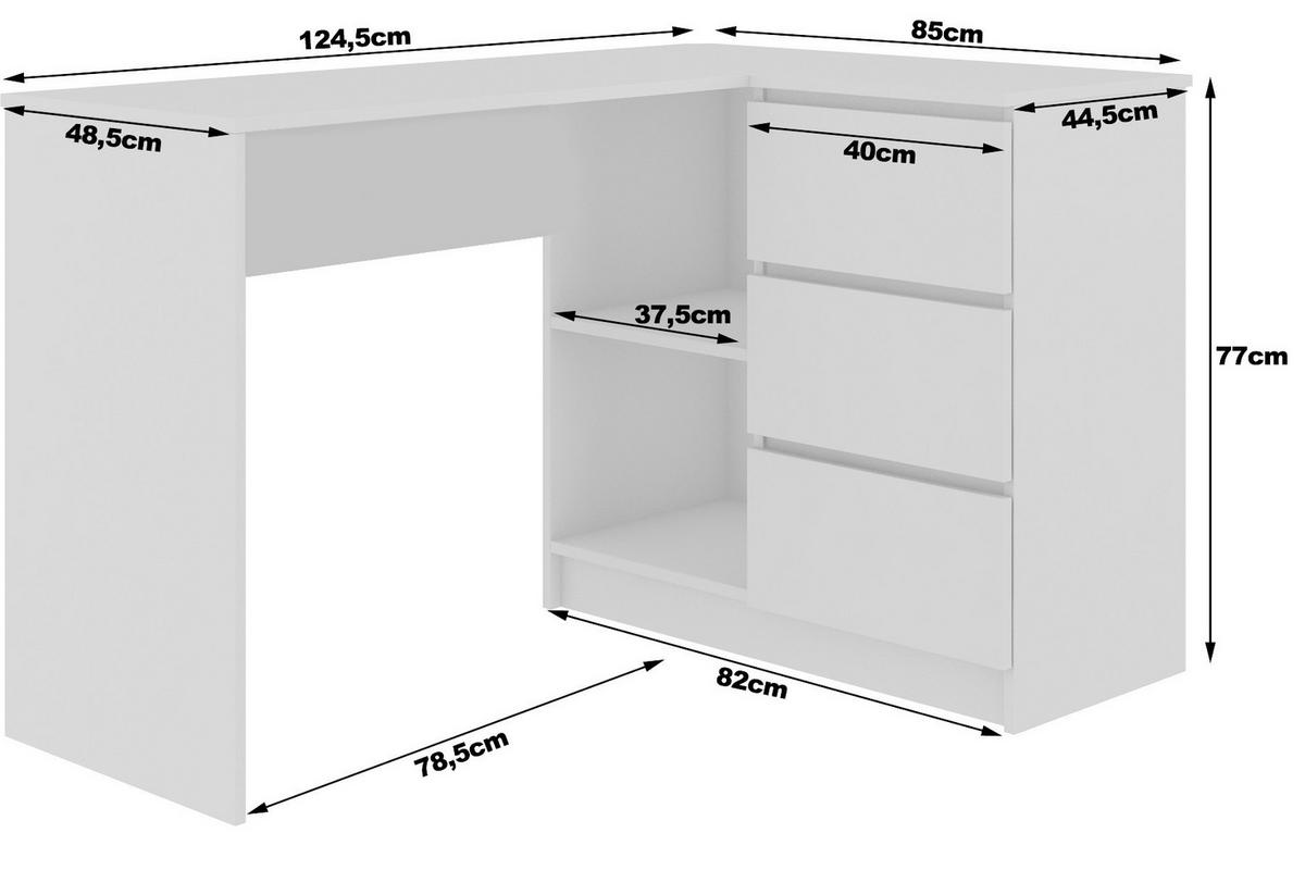 SCHREIBTISCH Eiche Craft 77/124/85 - Eiche San Remo, Holzwerkstoff (124/85/77cm) - RAUMHIRSCH FURNITURE