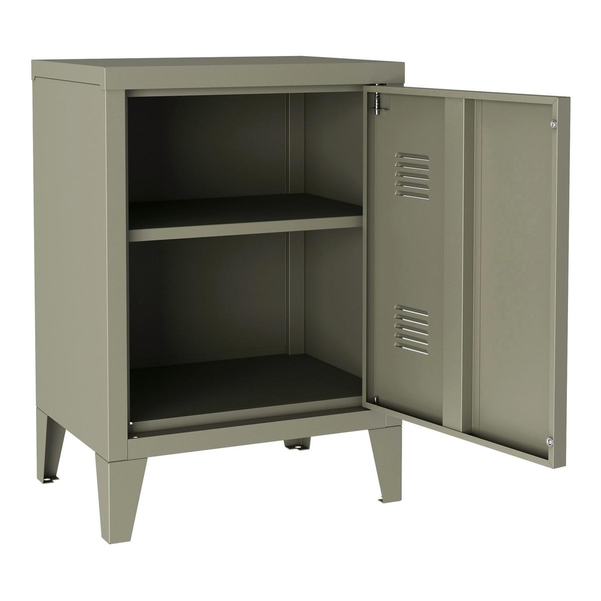 NACHTSCHRANK Inari - Braun, Metall (40/57/30cm) - [en.casa]