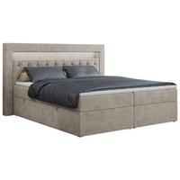 BOXBETT GOLD-6 LED 200/200 Beige Struktur - H3 - Beige, Holz/Textil (200/200cm) - MKS