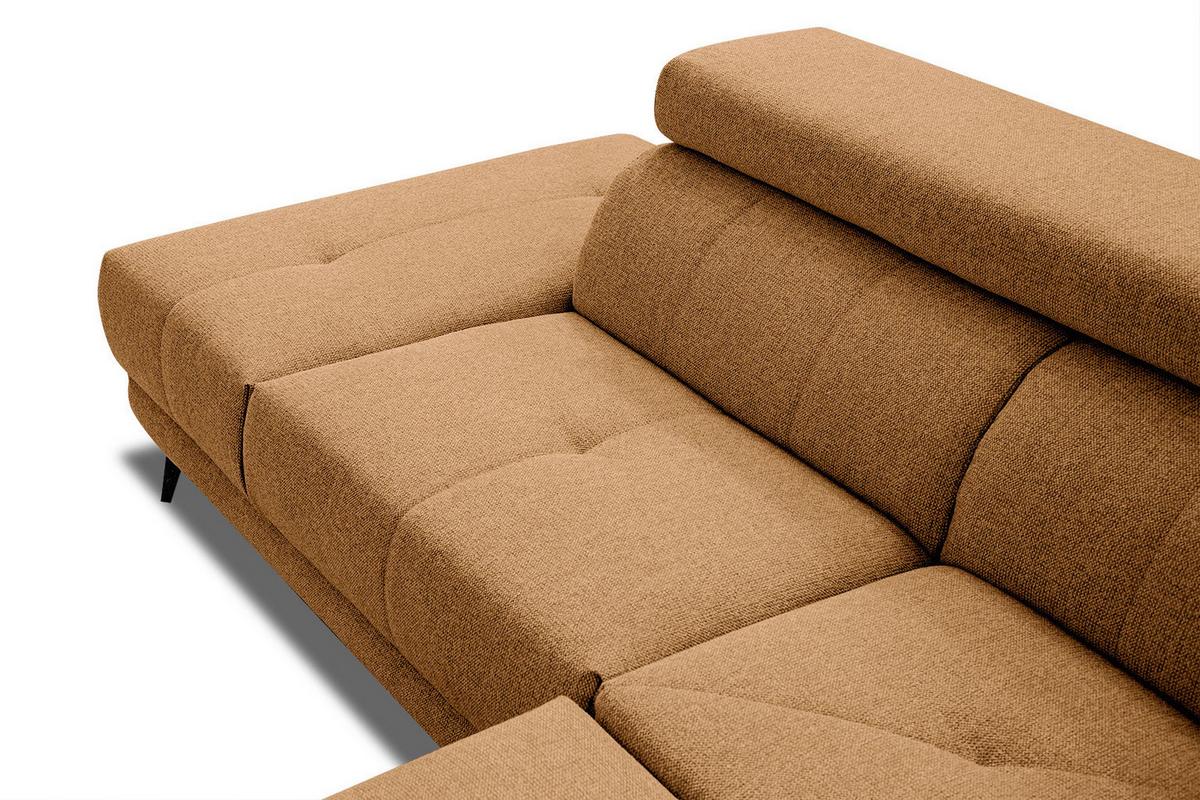 ECKSOFA MORELLO 5-Sitzer, orange - Schwarz/Orange, Holzwerkstoff/Textil (158/269cm) - Wozimo