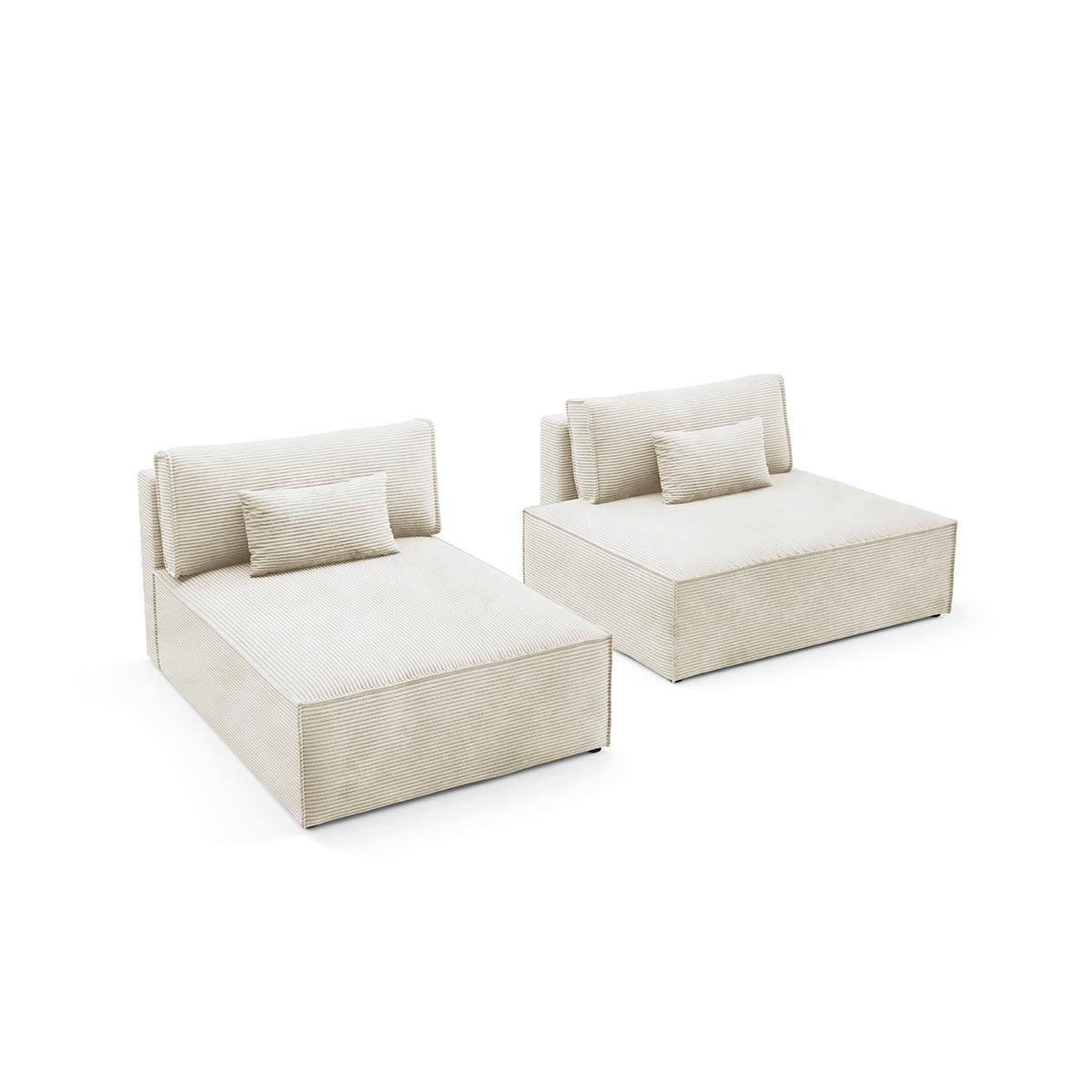 ECKSOFA Georgia Cremeweiß - Weiß, Holz (236/148cm) - Petits-meubles