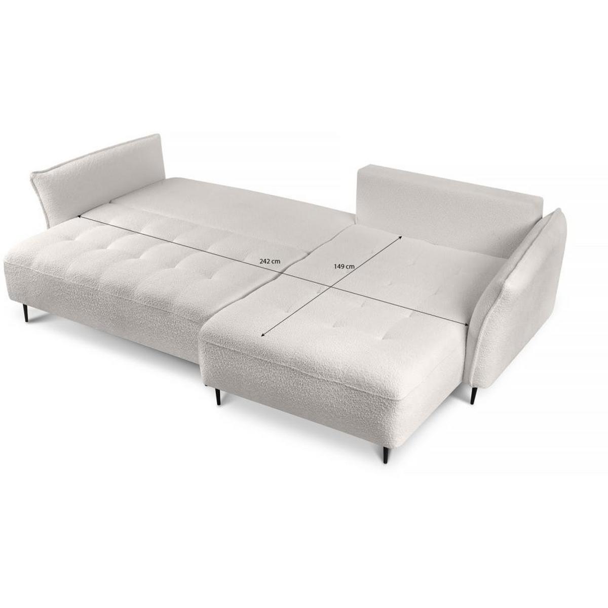 ECKSCHLAFSOFA Bari links grün - Schwarz/Grün, Textil (276/158cm) - Beautysofa