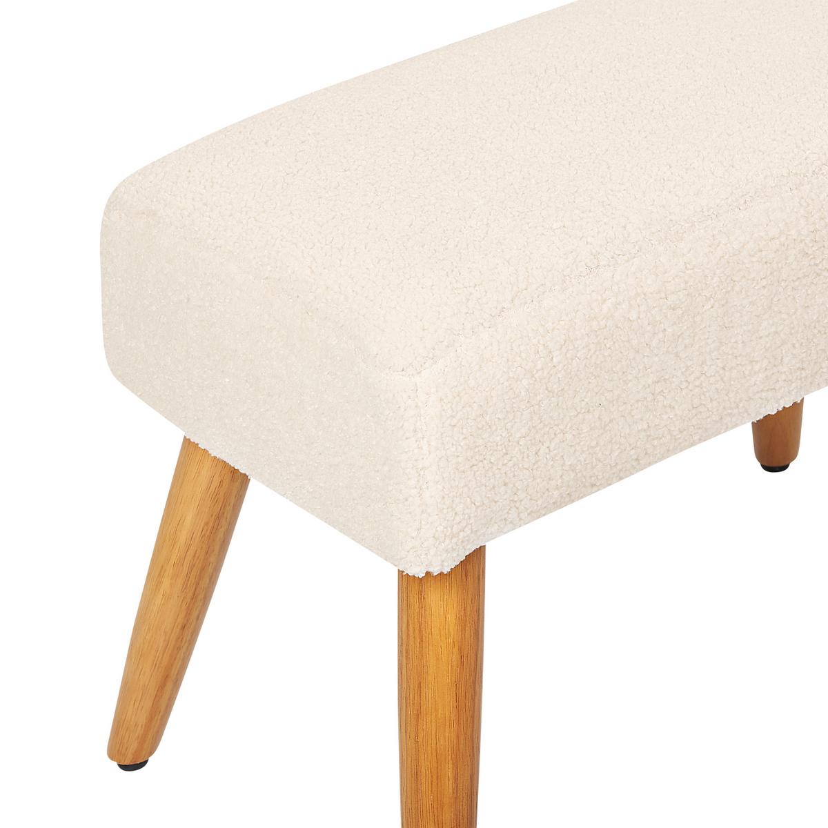 HOCKER Takoma 30/50/35 cm - Beige, Textil (50/35/30cm) - Beliani