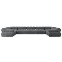 WOHNLANDSCHAFT modulares Sofa Birno-U3 - 475x190x70 cm Dunkelgrau Cord - Dunkelgrau, Holzwerkstoff/Textil (475/70/190cm) - ALTDECOR