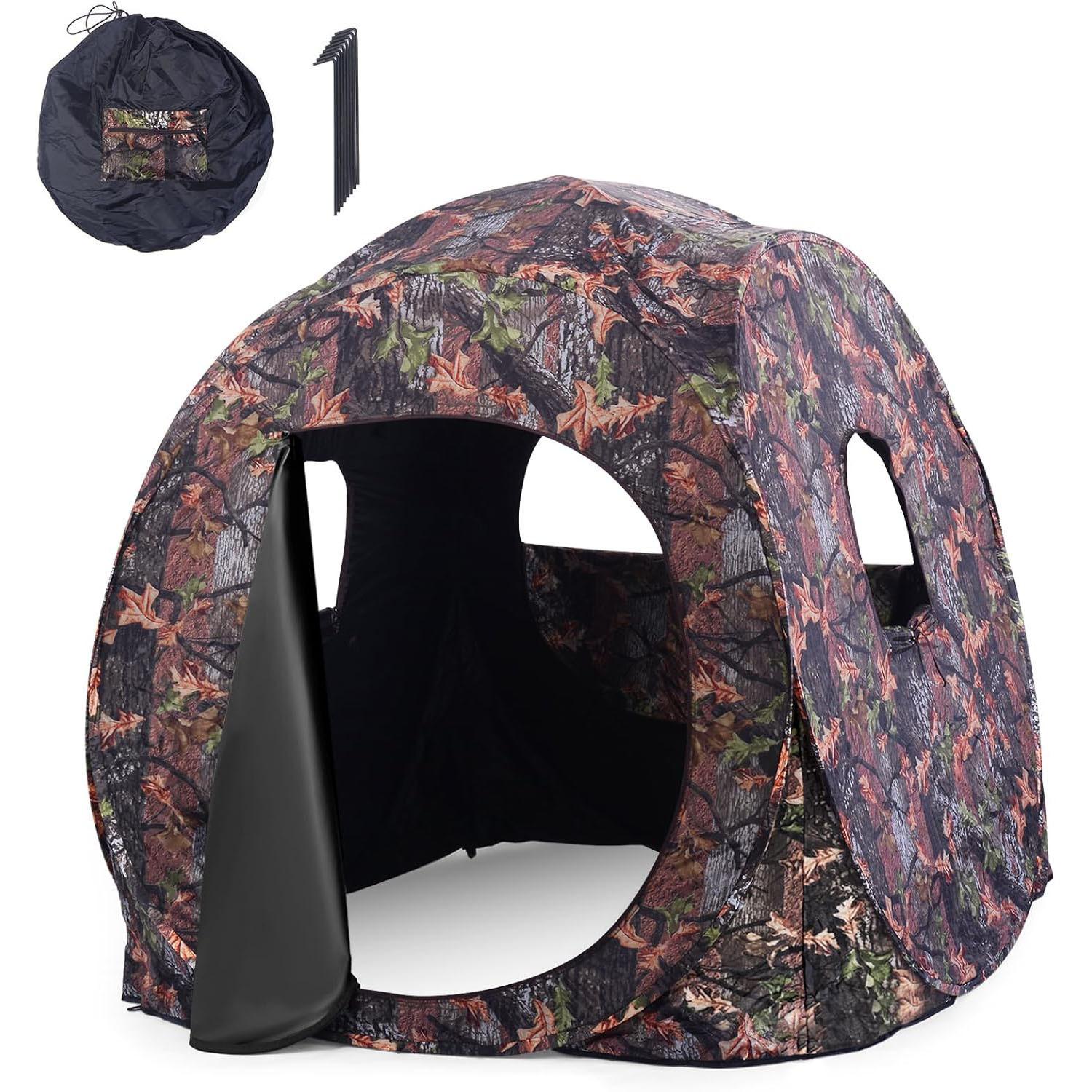 JAGDZELT Camouflage - Multicolor, Textil (152/163/152cm) - COSTWAY