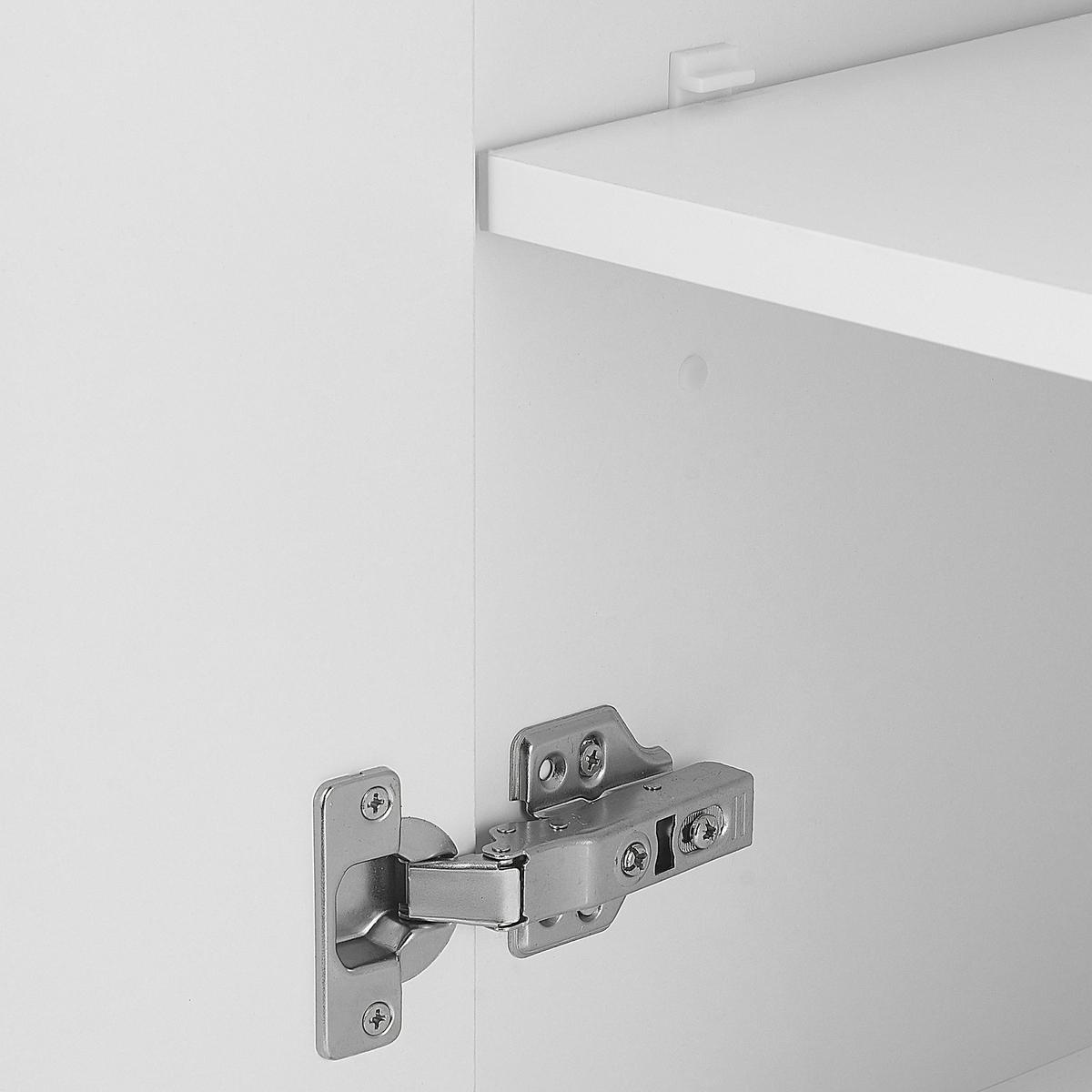BAD HÄNGESCHRANK weiß Bilbao - Silberfarben/Weiß, Holzwerkstoff (40/88/35cm) - Beliani