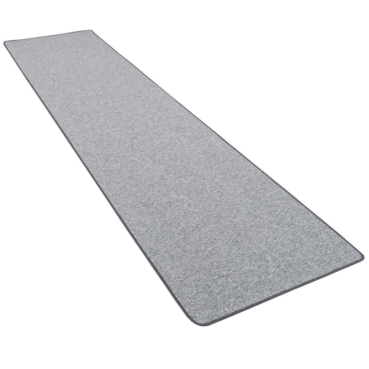 FEINSCHLINGEN VELOUR LÄUFER TEPPICH STRONG - Silberfarben, Textil (80/400cm) - Snapstyle