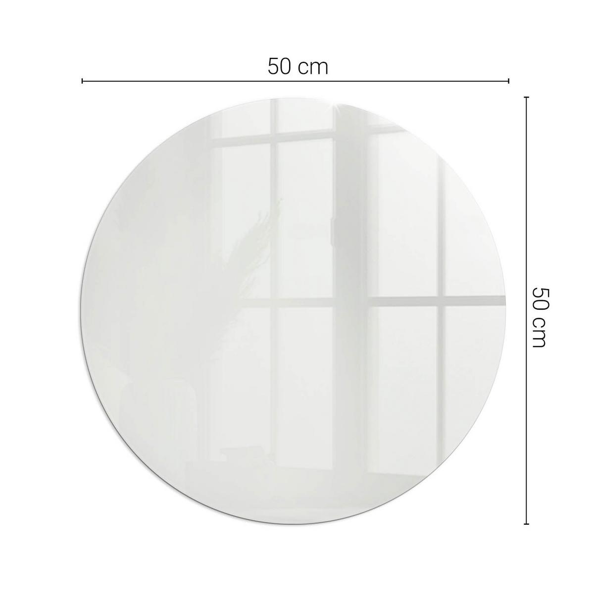 GLASPLATTE für Kamin Ø 50 cm - Grau, Glas (50/50/0.4cm) - TULUP