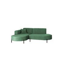 ECKSOFA Valencia Xs - Grün, Holzwerkstoff/Textil (236/165cm) - Fun Möbel