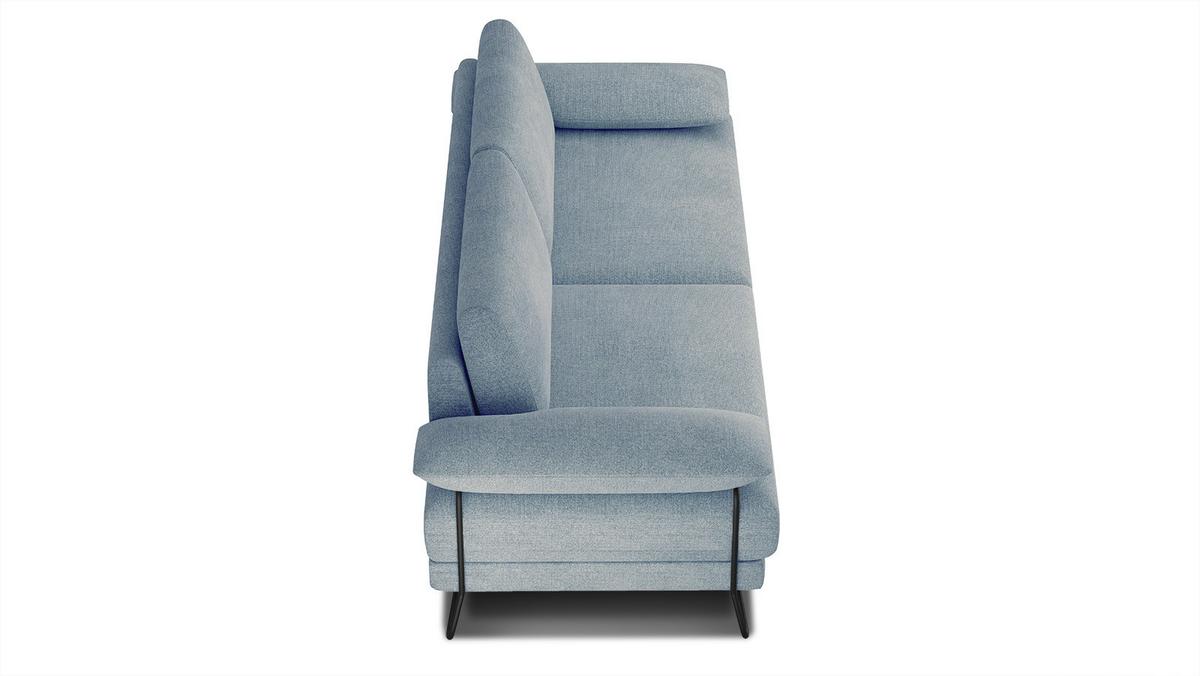 SOFA LORI 3-Sitzer, mintgrün - Schwarz/Mintgrün, Holzwerkstoff/Textil (245/87/96cm) - Wozimo