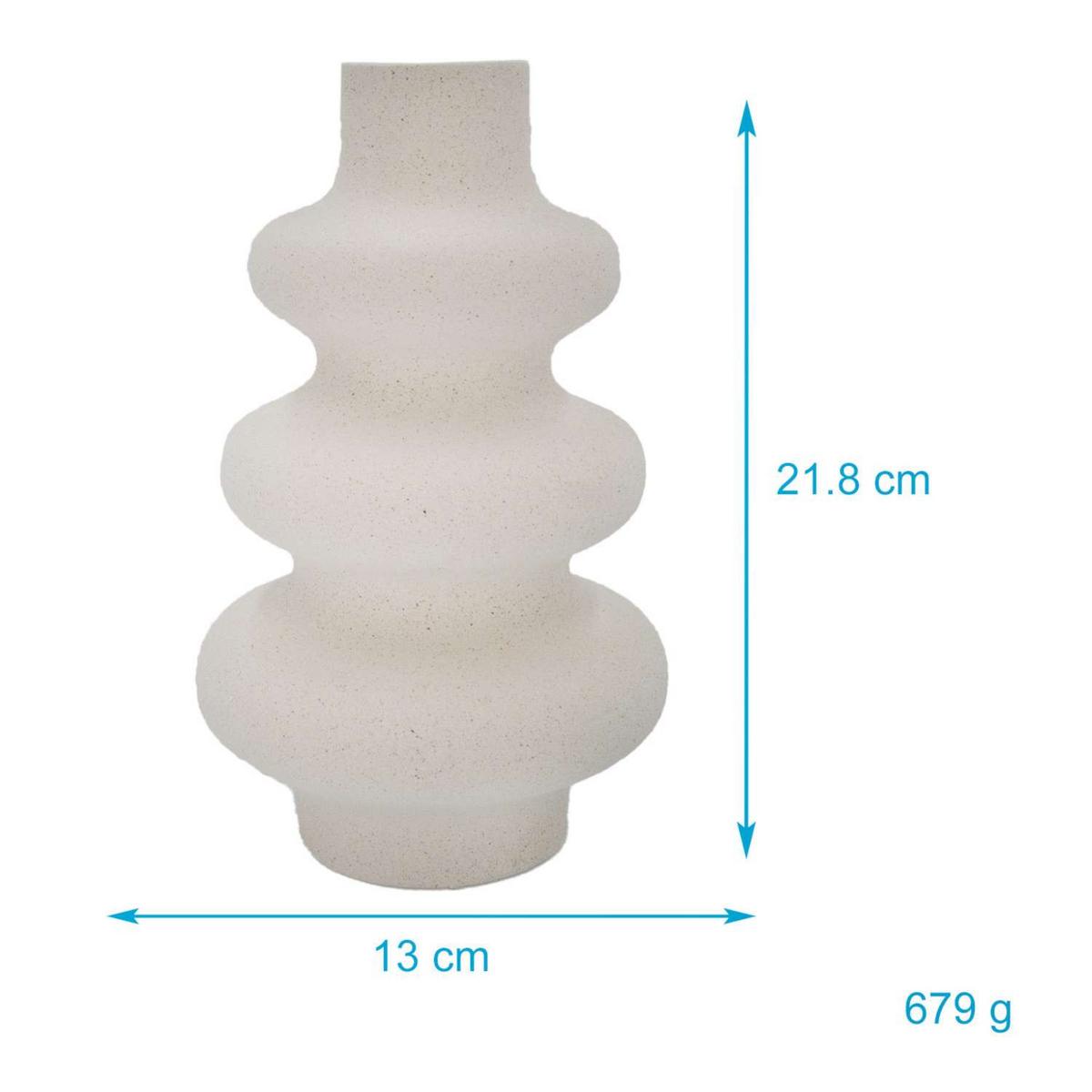 KERAMIK VASE - Weiß, Keramik (21.8cm) - Intirilife