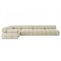 ECKSOFA modulares Sofa Mende-L3 - 380x190x70 cm Beige Bouclé - Beige, Holzwerkstoff/Textil (380/190cm) - ALTDECOR