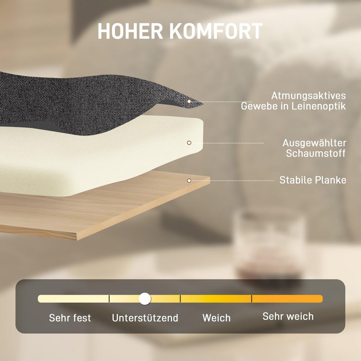 SESSEL höhenverstellbar aus Polyester Dunkelgrau - Dunkelgrau/Schwarz, Textil/Metall (63/102/75cm) - HOMCOM