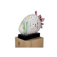 SKULPTUR Bunt 44/39 cm - Multicolor/Weiß, Stein (6.5/39/28cm) - KUNSTLOFT