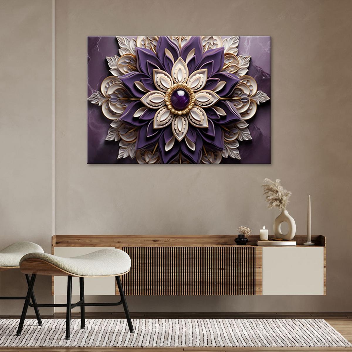 KUNSTDRUCK Lila 60/40 cm - Lila, Textil (60/40cm) - KUNSTLOFT