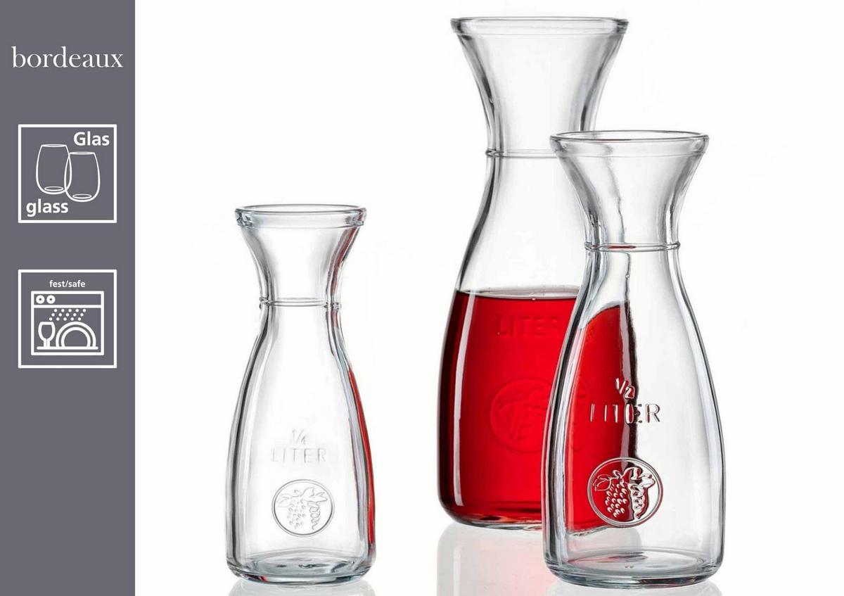 KARAFFEN Bordeaux transparent 250 ml 12er Set - Transparent, Glas (0.25L) - Ritzenhoff Breker