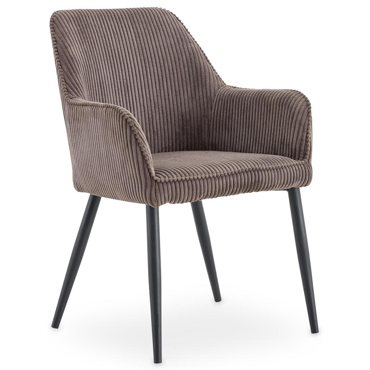 ESSZIMMERSTÜHLE VERONA 2er-Set taupe - Taupe, Textil (59/85/63cm) - IDIMEX