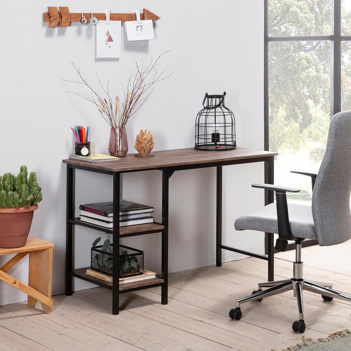 SCHREIBTISCH 110/55/76 Colon Schwarz - Schwarz, Holzwerkstoff (55/110/76cm) - VS Venta-stock