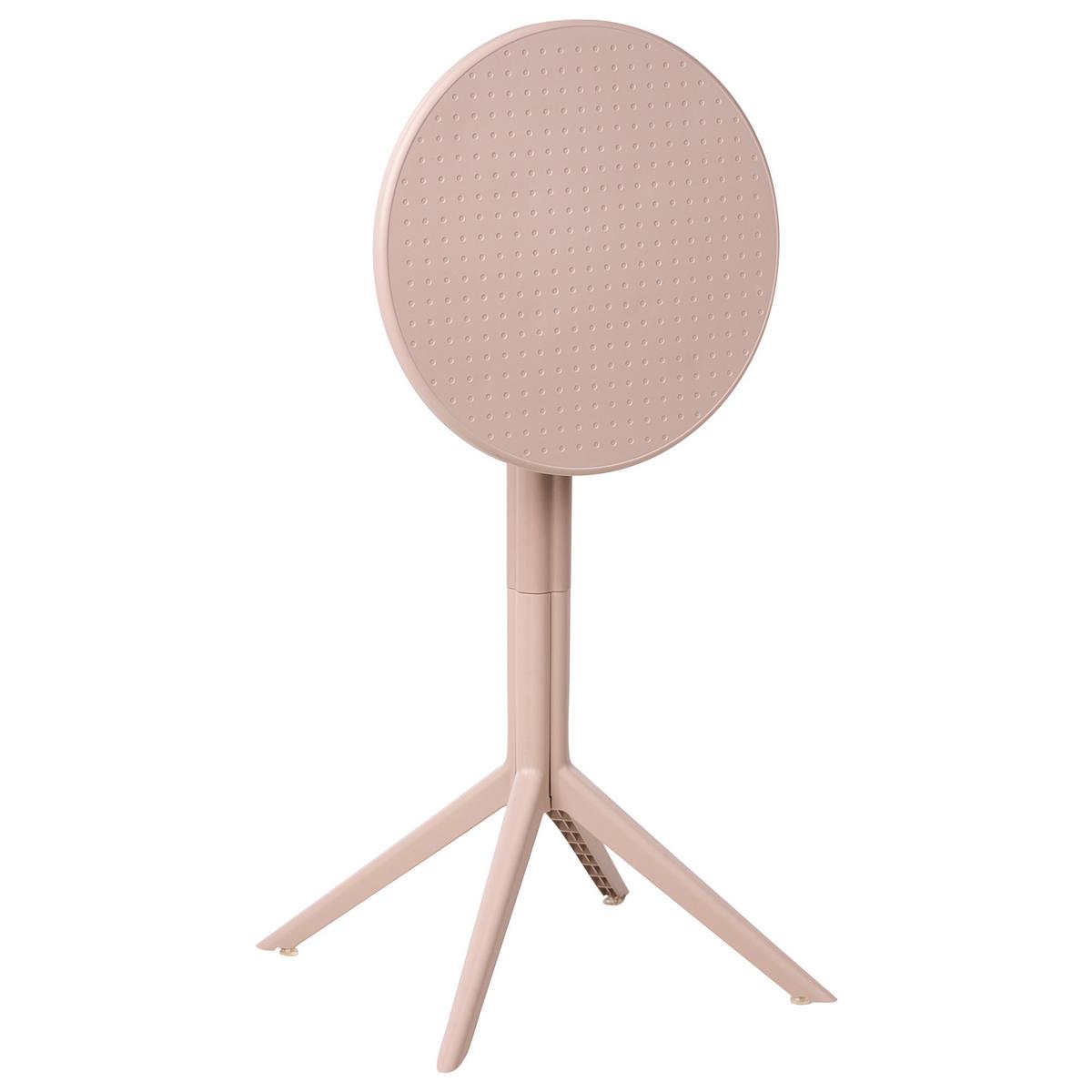 GARTEN-BARTISCH 60/60 cm Beige Legrena - Beige, Kunststoff (60/60/111cm) - Beliani