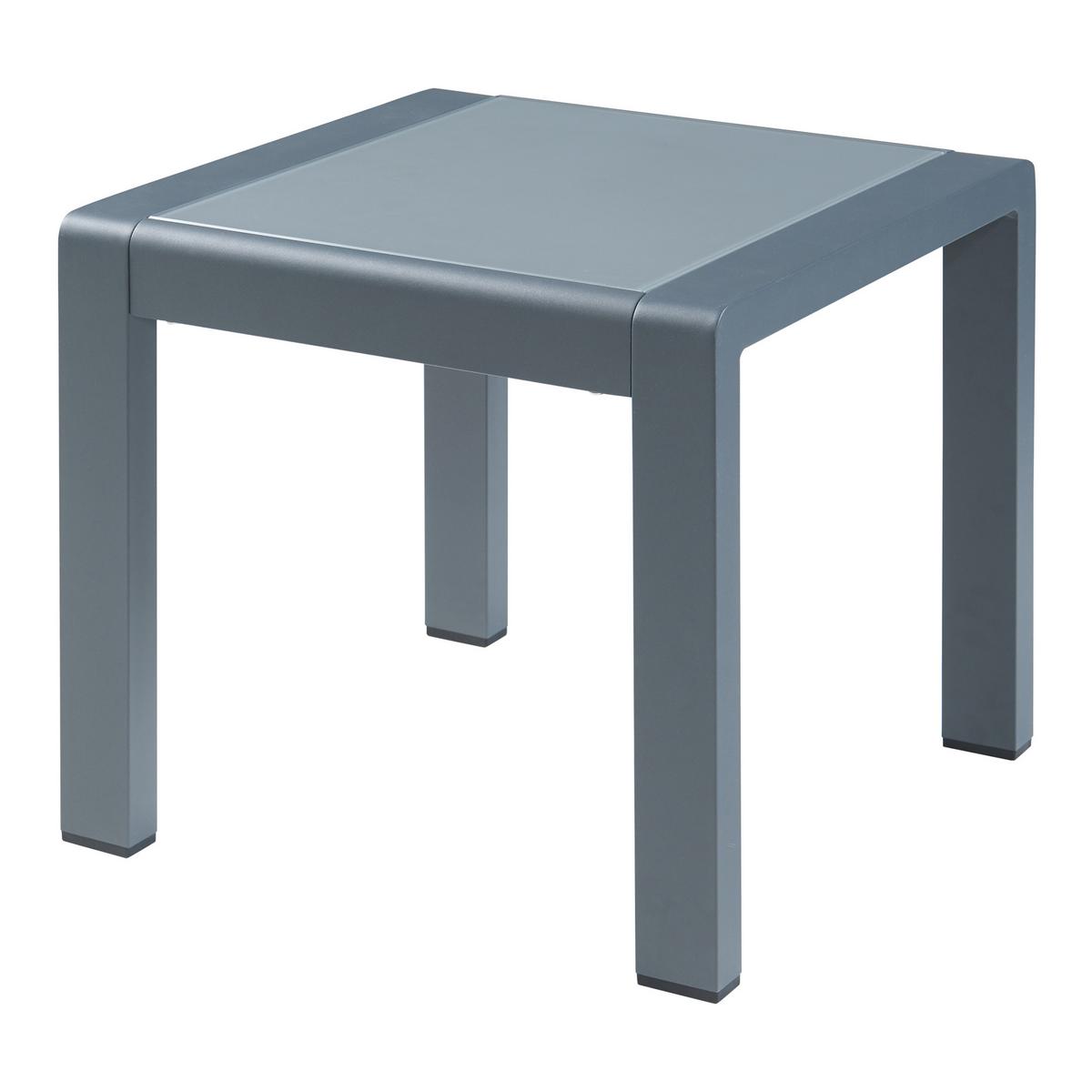 GARTENMÖBEL-SET 3 TLG. Avise - Dunkelgrau, Glas/Textil - casa.pro