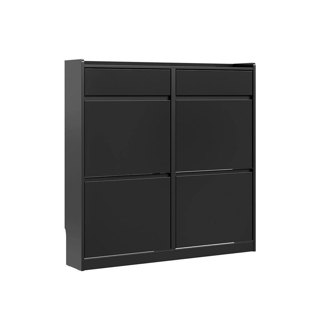 SCHUHSCHRANK mit klappbaren Fächern und Schubladen FSR169 - Ahornfarben, Fell (98/95/19cm) - SoBuy