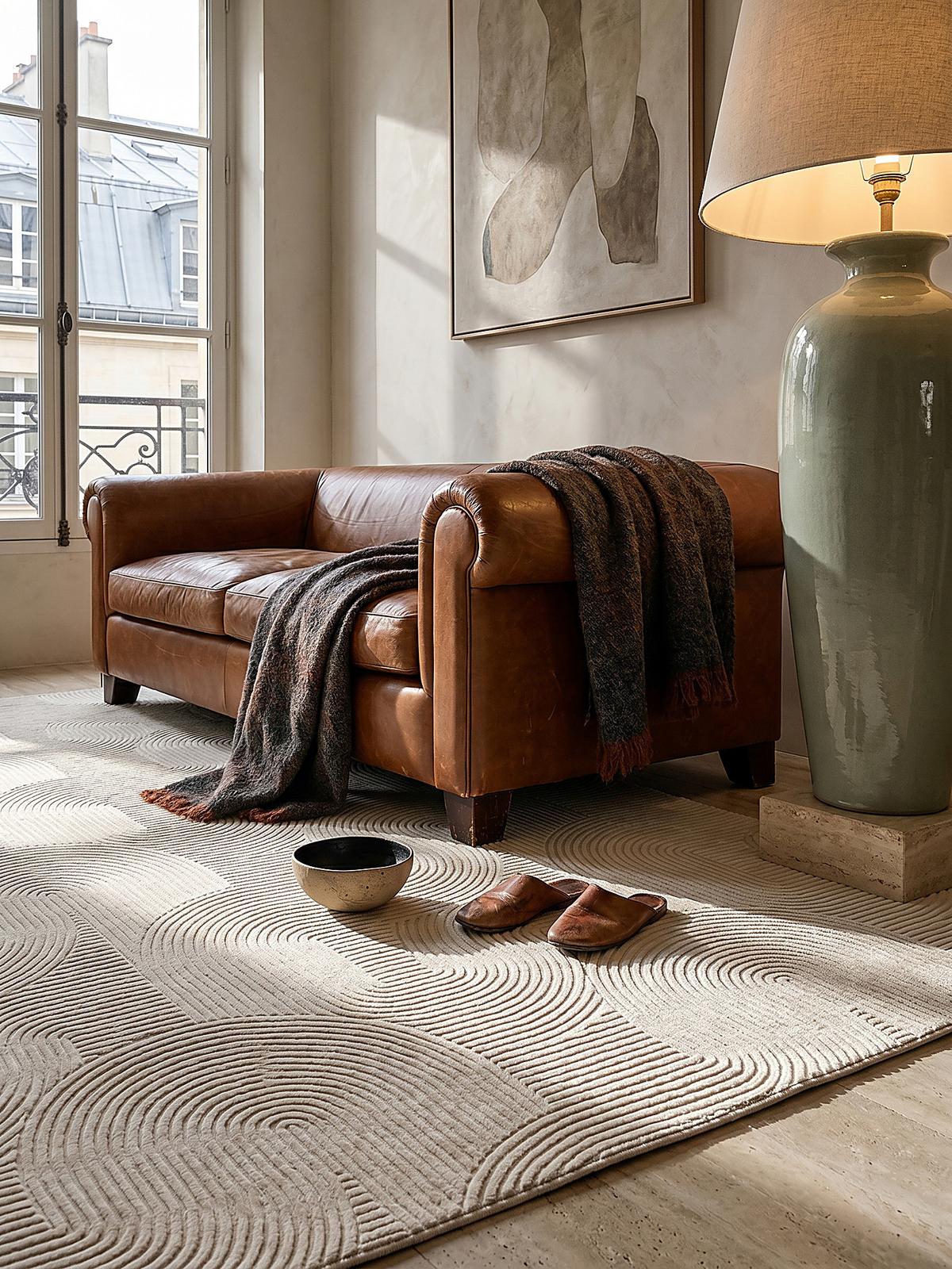 KURZFLORTEPPICH Antirutsch Geometrisch DALAR Polypropylen Creme 140 x 200 cm - Beige, Textil (140/200cm) - KADIMA DESIGN