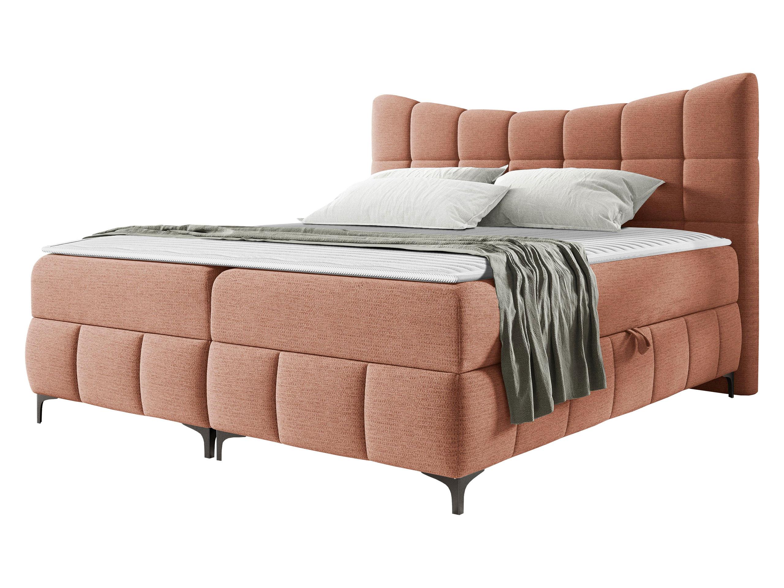 BOXBETT Nova - H3 - Schwarz/Rosa, Holz/Textil (180/200cm) - MIRJAN24