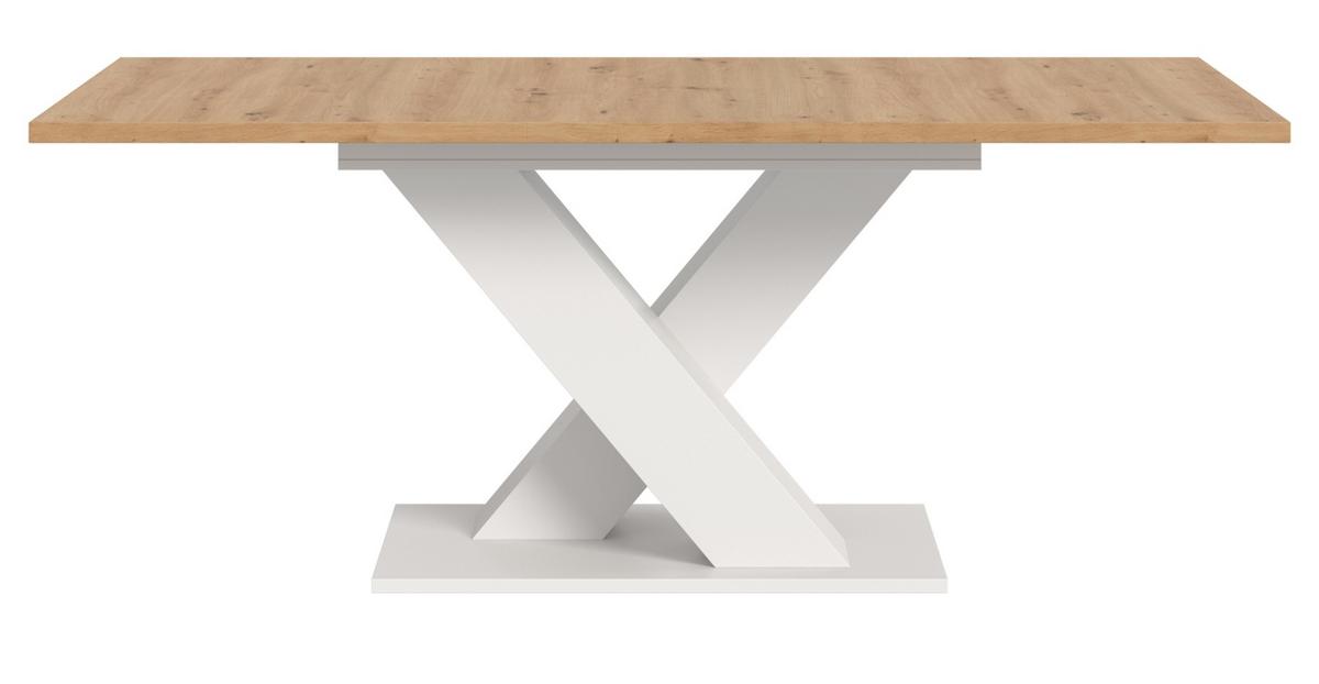 ESSTISCH weiß, Eiche Artisan, Küchentisch ausziehbar 150 - 190 cm - Weiß/Eiche Artisan, Holzwerkstoff/Metall (150/90/76cm) - Inn.Furn