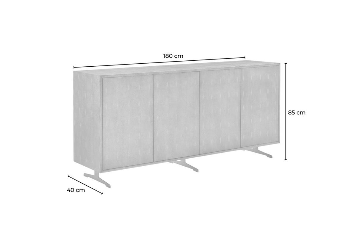 SIDEBOARD GALA Grau Holz - Grau, Holz/Metall (180/85/40cm) - KAWOLA