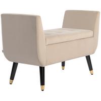 LUXUS Sitzbank Polsterbank mit Stauraum Beige 107 x 42 x 65 cm - Beige, Kunststoff (42/65/107cm) - HOMCOM