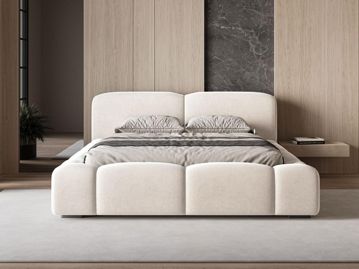 POLSTERBETT Aubi 140x200 Creme - Creme, Textil (140/200cm) - Graingold