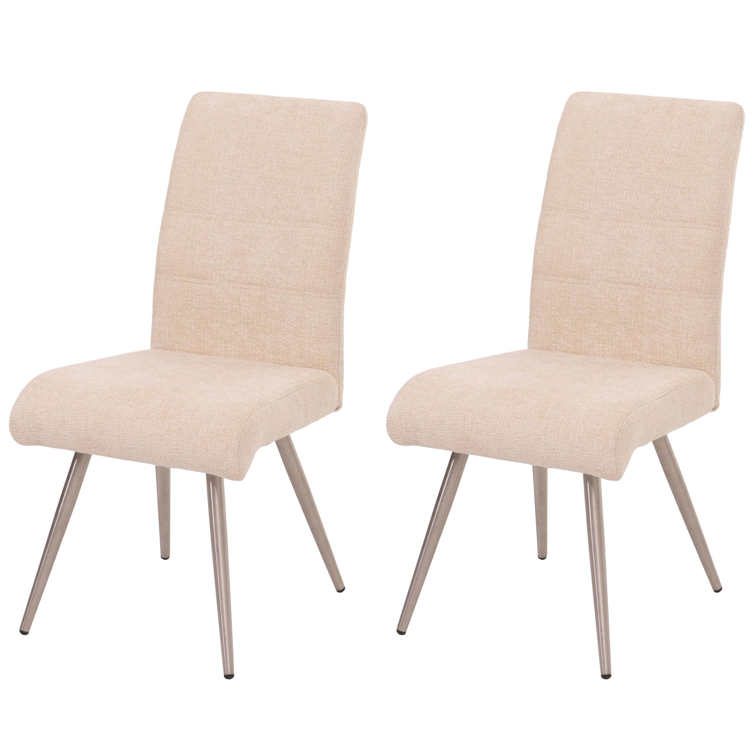 ESSZIMMERSTUHL Cremeweiß 2er-Set - Weiß, Textil (68/97/64cm) - MCW