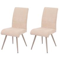 ESSZIMMERSTUHL Cremeweiß 2er-Set - Weiß, Textil (68/97/64cm) - MCW
