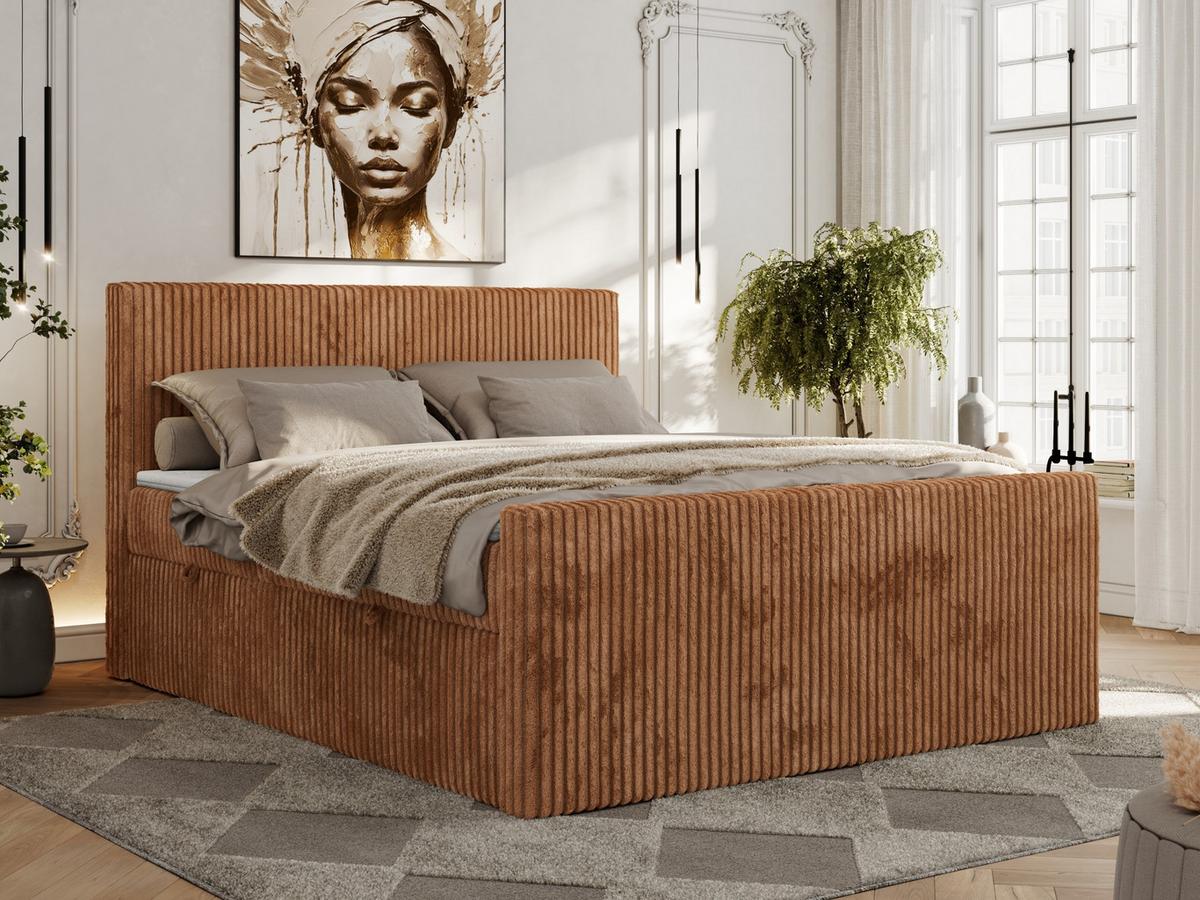 BOXBETT TILIANO DUO 180/200 - Orange Cord - H4 - Orange, Textil (180/200cm) - MKS