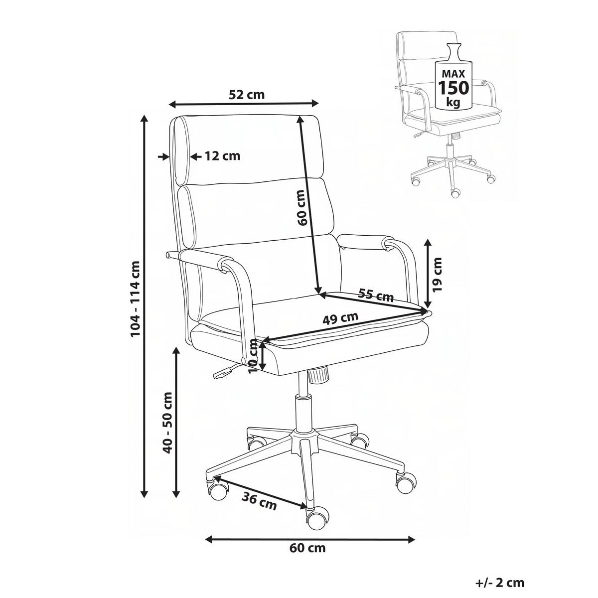 BÜROSTUHL Samtstoff Rosa Vamure - Pink, Textil (60/104/60cm) - Beliani